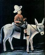 Niko Pirosmani A Little Boy Riding a Donkey oil